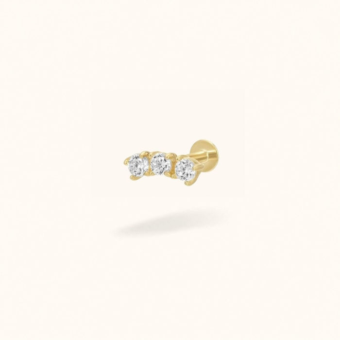 14K Crystal Arch - Earrings - Lulu Ave Body Jewelery