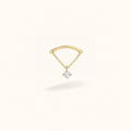 14K Crystal Single Hidden Helix - Earrings - Lulu Ave Body Jewelery