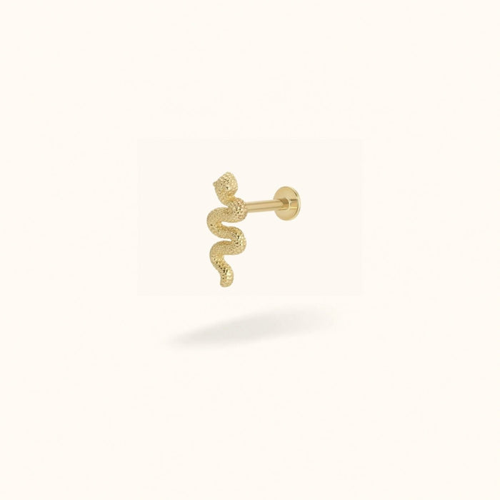 14K Mini Snake - Earrings - Lulu Ave Body Jewelery
