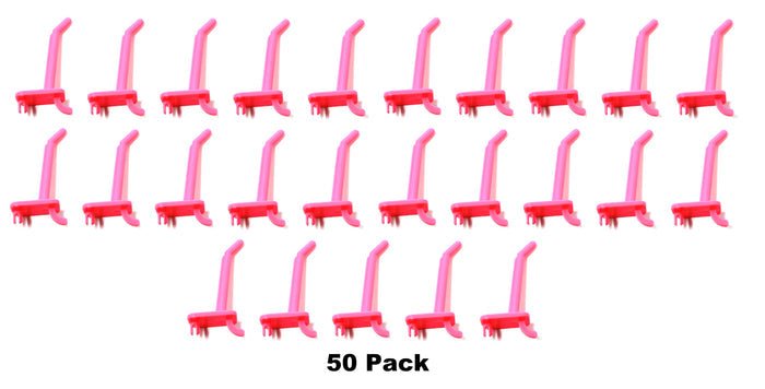 2 inch / Pink / 50 hooks