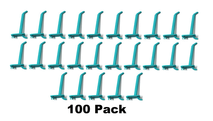 2 inch / Teal / 100 hooks