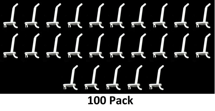 2 inch / White / 100 hooks