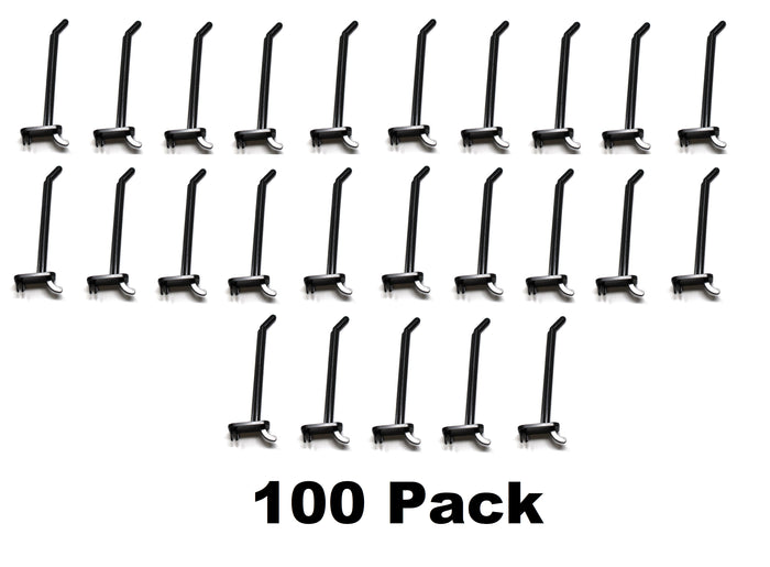 4 inch / Black / 100 hooks