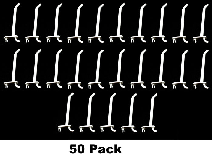 4 inch / White / 50 hooks