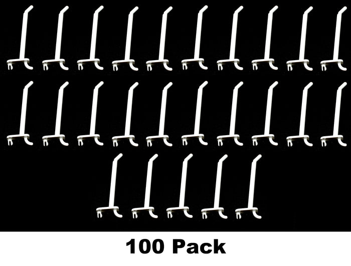 4 inch / White / 100 hooks