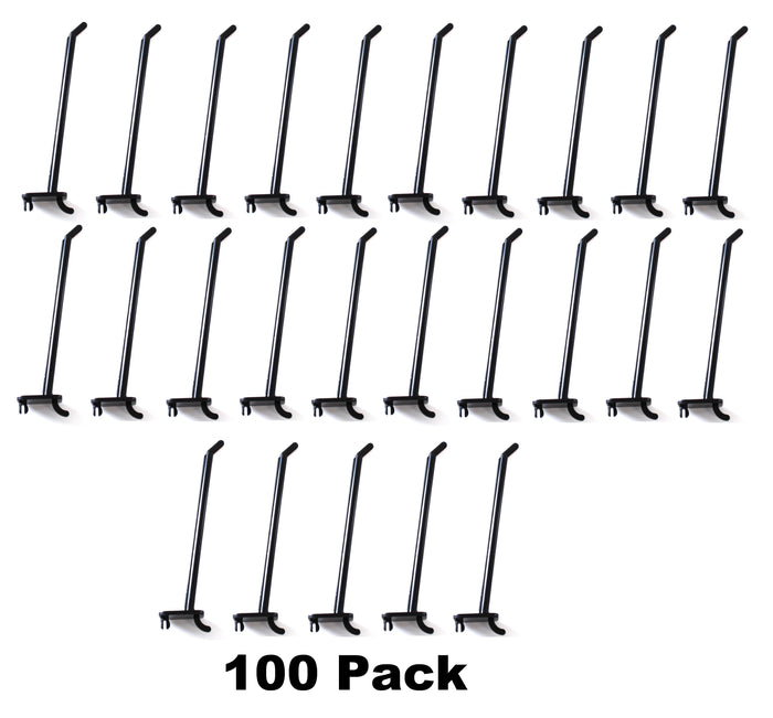 6 inch / Black / 100 hooks
