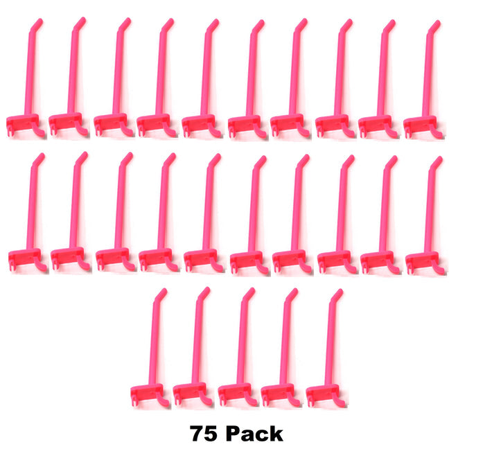 6 inch / Pink / 75 hooks