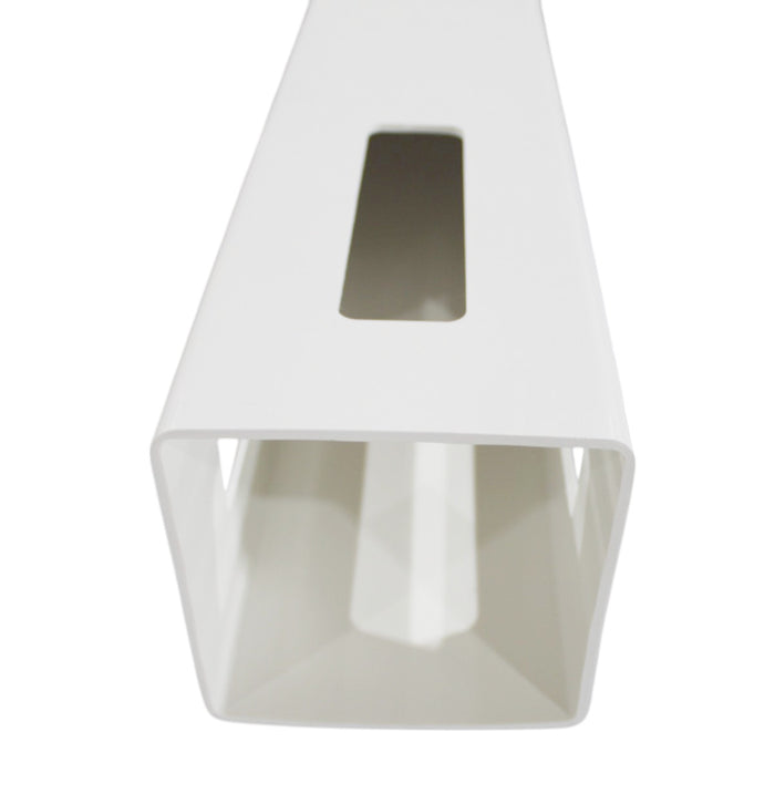 4"x4"x6' White Vinyl Routed 3 Way T Fence Posts for 4ft Vinyl Picket Fence (4" W x 72"H)