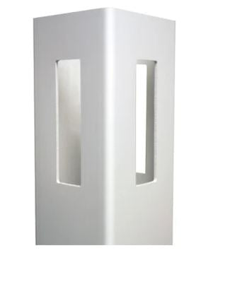 4"x4"x6' White Vinyl Routed 3 Way T Fence Posts for 4ft Vinyl Picket Fence (4" W x 72"H)