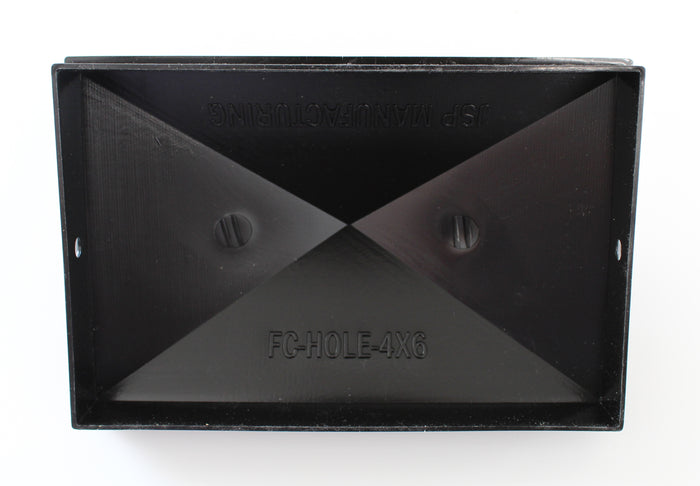 4x6 Nominal (3-5/8"x5-5/8") Plastic Pyramid Fence Post Caps with Pre-Drilled Hole Black or White