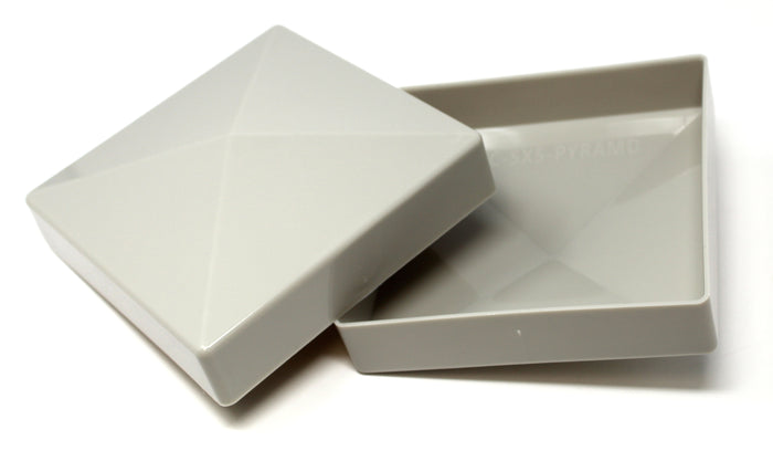 5x5 True (127mm x 127mm) Plastic Pyramid Vinyl Fence Post Cap Black, Grey, Tan or White