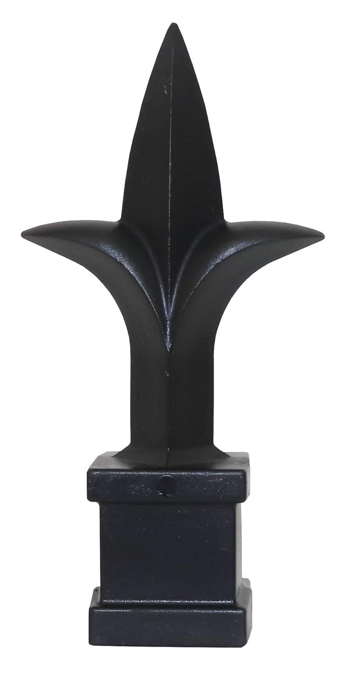 Black Plastic 1/2" Trident Spear Finial Fence Topper for Wrought Iron Picket Fence 0.5" posts