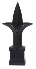 Black Plastic 3/4" Trident Spear Finial Fence Topper for Wrought Iron Picket Fence 0.75" posts