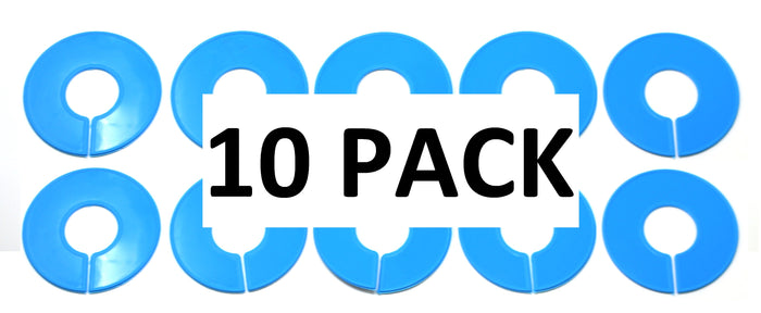 Blue Round Plastic Blank Rack Size Dividers for round & square rods - Multi-Pack