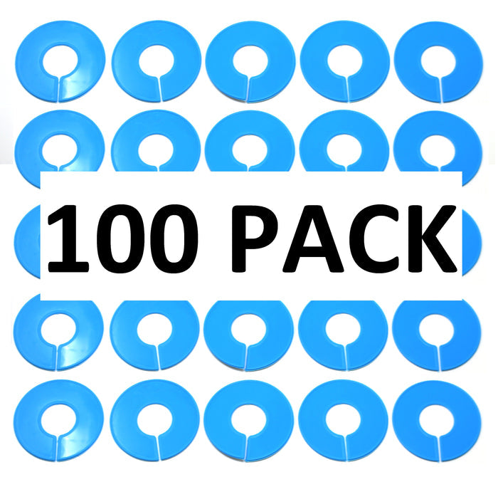 Blue Round Plastic Blank Rack Size Dividers for round & square rods - Multi-Pack