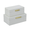 Decorative Boxes Ivory (Set of 2)