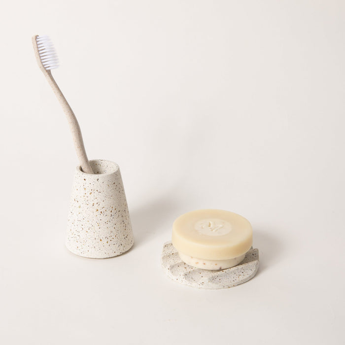 Mini Soap Dish | White Terrazzo - pretti.cool
