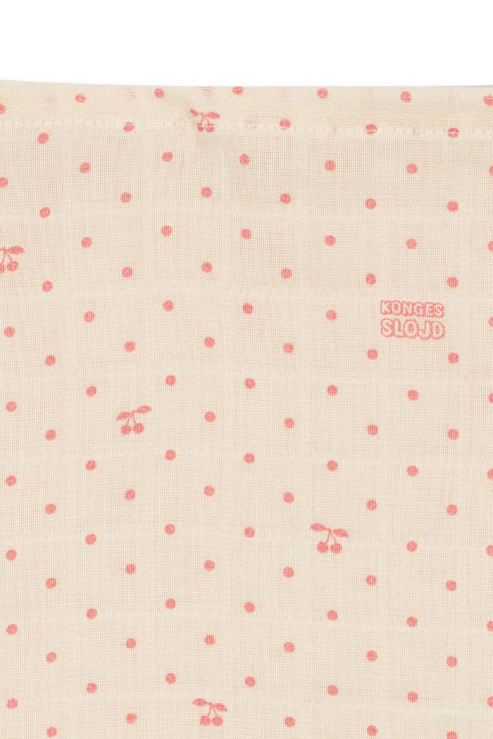 Muslin Cloths 3pk - Cherry Dot