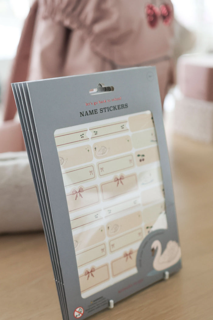 Name Stickers 60 pcs - Swan