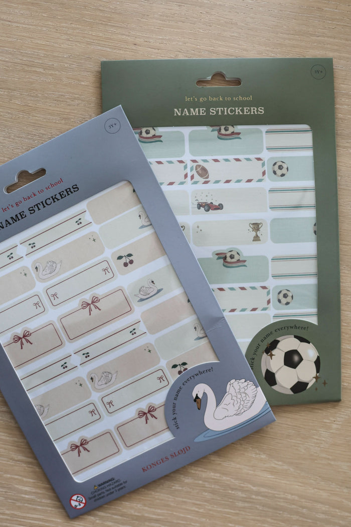 Name Stickers 60 pcs - Swan