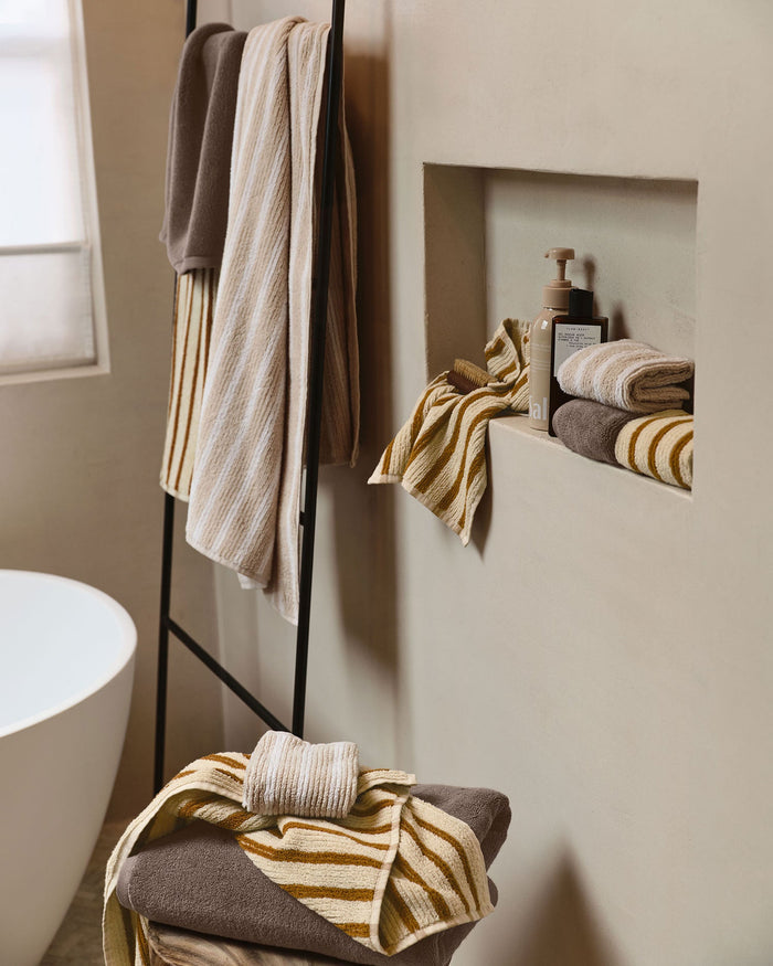 Organic Resort Stripe Towels | Butter with Honey - Pretti.Cool