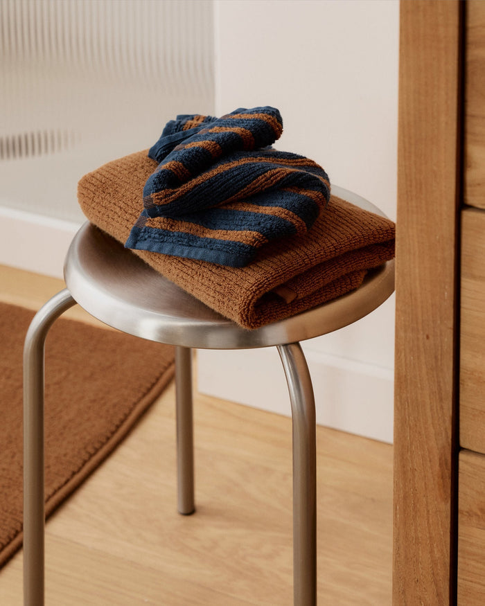 Organic Resort Stripe Towels | Ink with Tobacco - Pretti.Cool