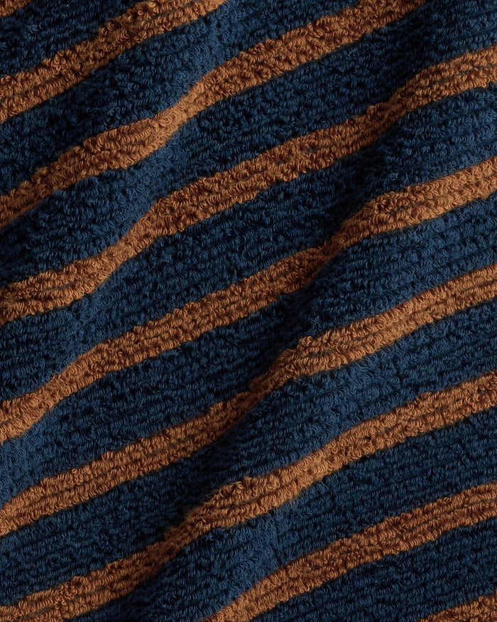 Organic Resort Stripe Towels | Ink with Tobacco - Pretti.Cool