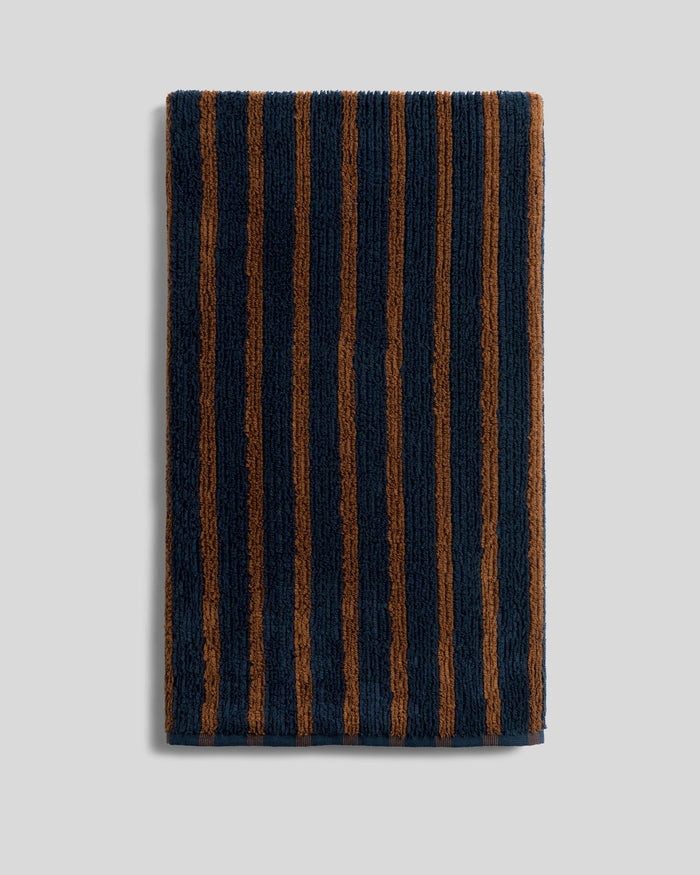 Organic Resort Stripe Towels | Ink with Tobacco - Pretti.Cool