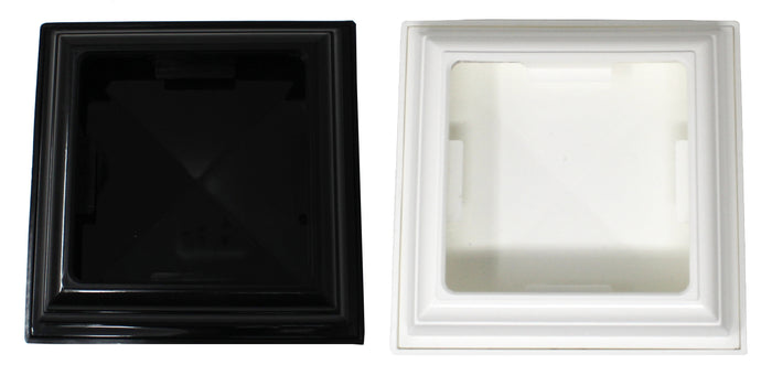Plastic 4" Classic New England Style Vinyl Fence Post Caps, 4"x 4" Post Cap for Vinyl Fence Post, Black or White