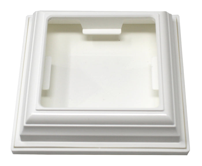 Plastic 4" Classic New England Style Vinyl Fence Post Caps, 4"x 4" Post Cap for Vinyl Fence Post, Black or White