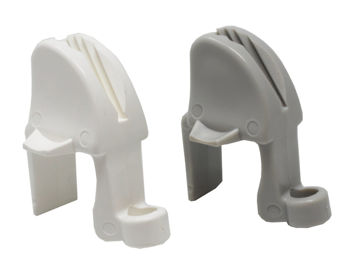 Plastic Pontoon Boat Square Rail Fender Adjuster Clip for Bumpers - Grey or White