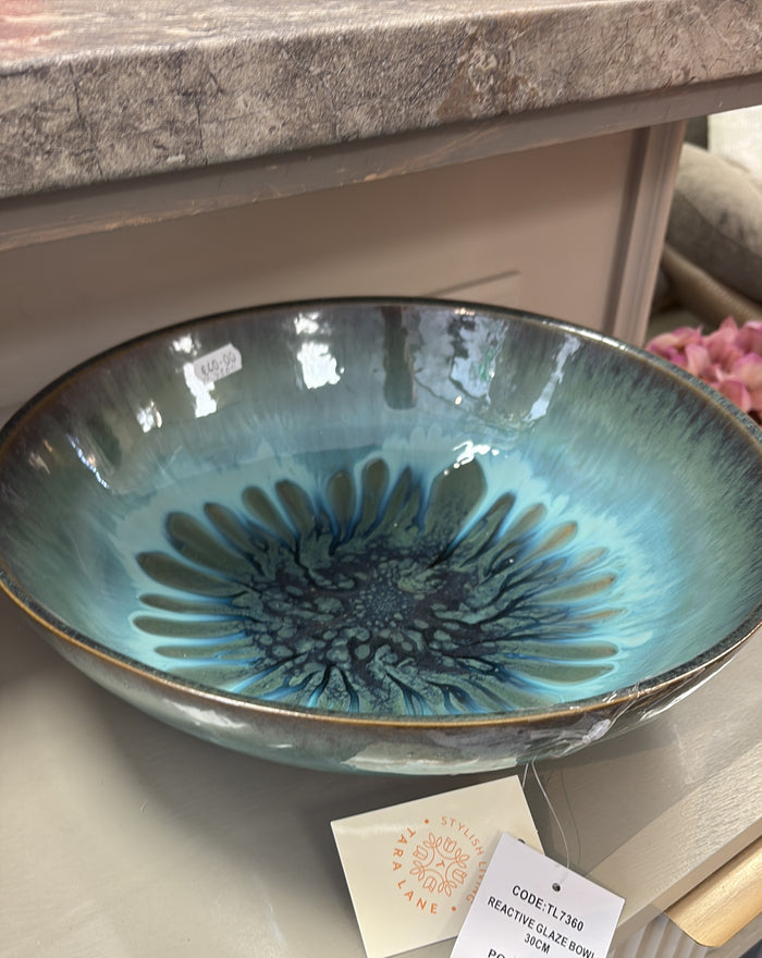 Rective Glaze Bowl, 30cm