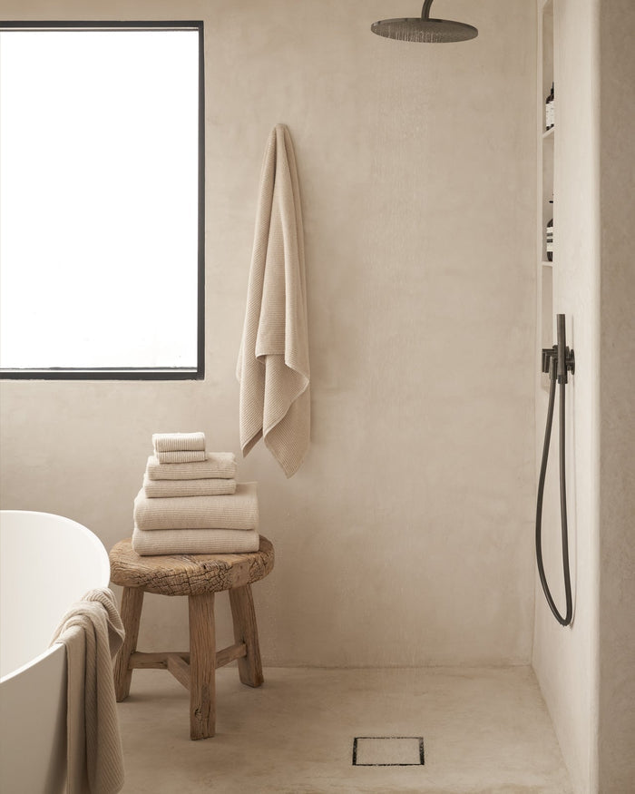 Soft Rib Towels | Bone - Pretti.Cool