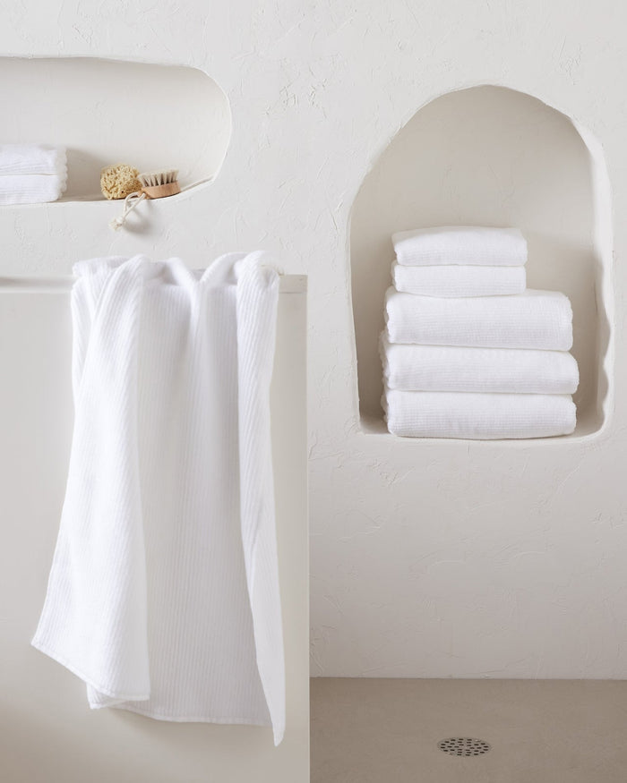 Soft Rib Towels | White - Pretti.Cool