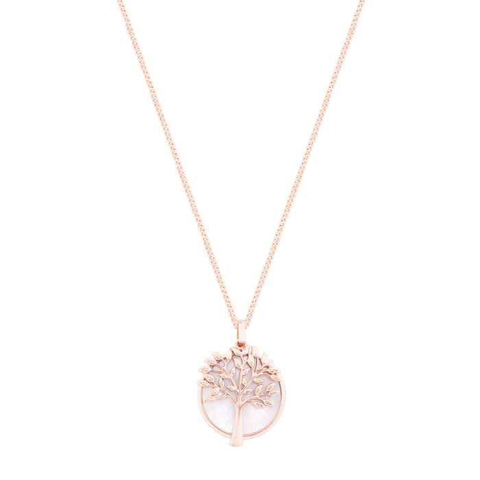 Tree of Life & Mother of Pearl Rose Gold Necklace