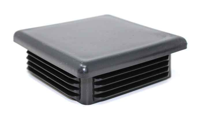 Tubing Caps 4" Square Black Plastic 4x4 inch, Finishing Plug, Pipe Tubing End Cap, Durable, Universal
