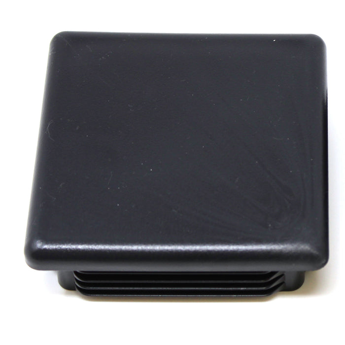 Tubing Caps 4" Square Black Plastic 4x4 inch, Finishing Plug, Pipe Tubing End Cap, Durable, Universal