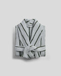 Turkish Cotton Stripe Robe | Sky with Evergreen - Pretti.Cool