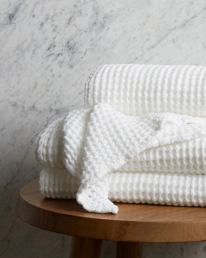 Waffle Towels | White - Pretti.Cool