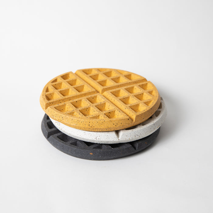 Waffle Trivet | White Terrazzo - pretti.cool