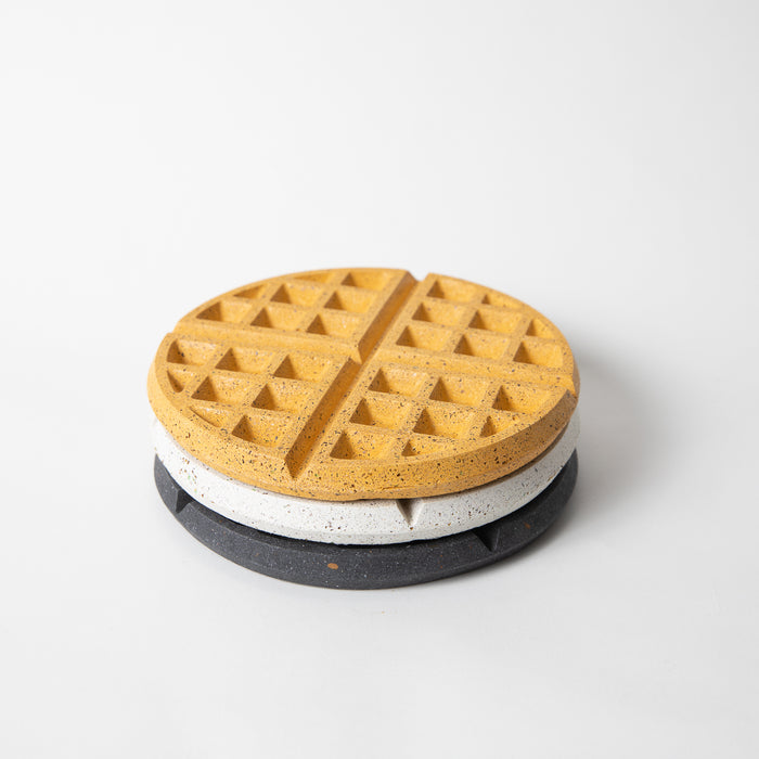 Waffle Trivet | White Terrazzo - pretti.cool