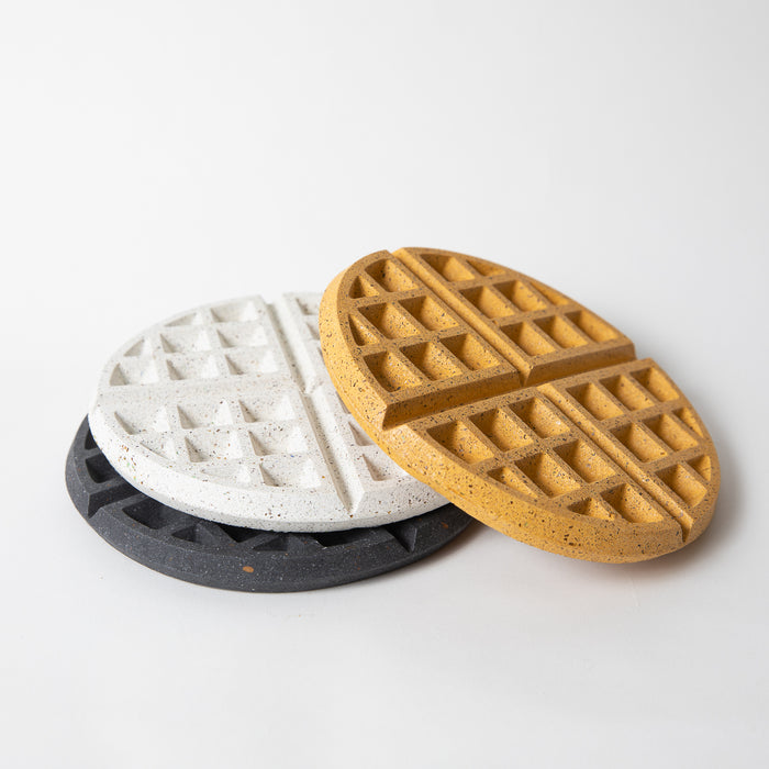 Waffle Trivet | White Terrazzo - pretti.cool