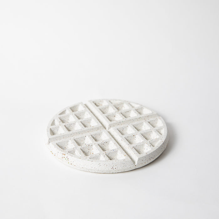 Waffle Trivet | White Terrazzo - pretti.cool